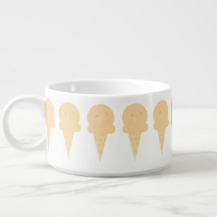 Pastel Ice Cream Sprinkles Cone Summer Bowl