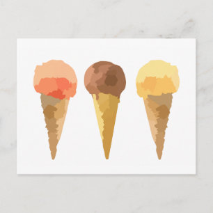 Pastel ice-cream Summer sorbet Postcard