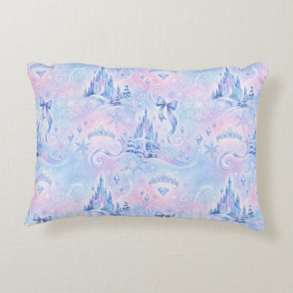 Pastel Ice Princess Castle Tiara Lumbar Accent Pil Pillow
