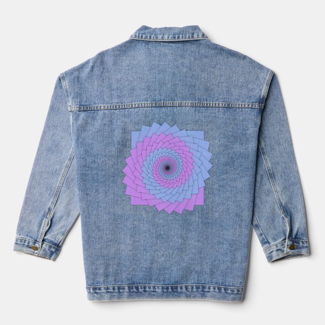 Pastel Infinity Denim Jacket (Back)
