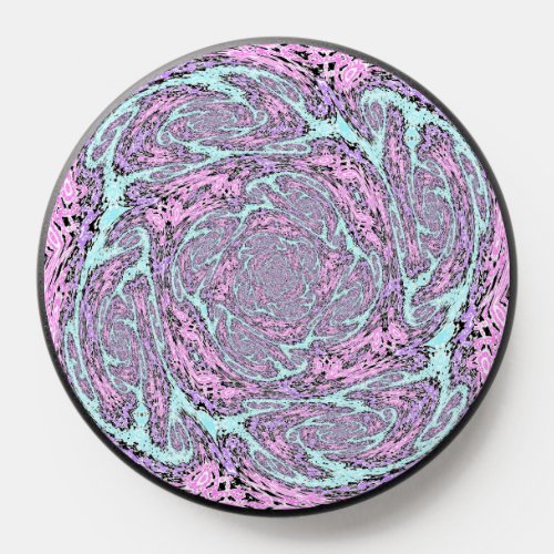 Pastel Inkblot Psychedelic Spiral Abstract Art PopSocket