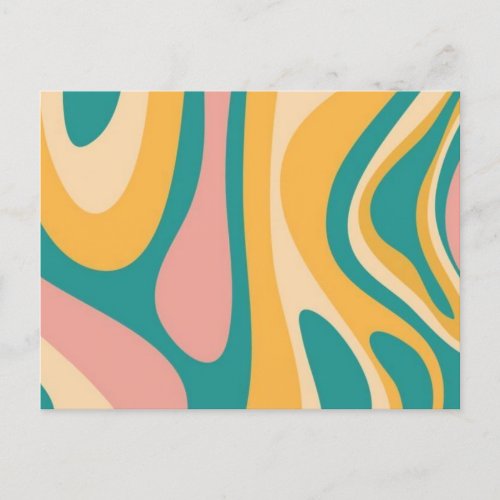 Pastel Inspired by the 70s Postcard