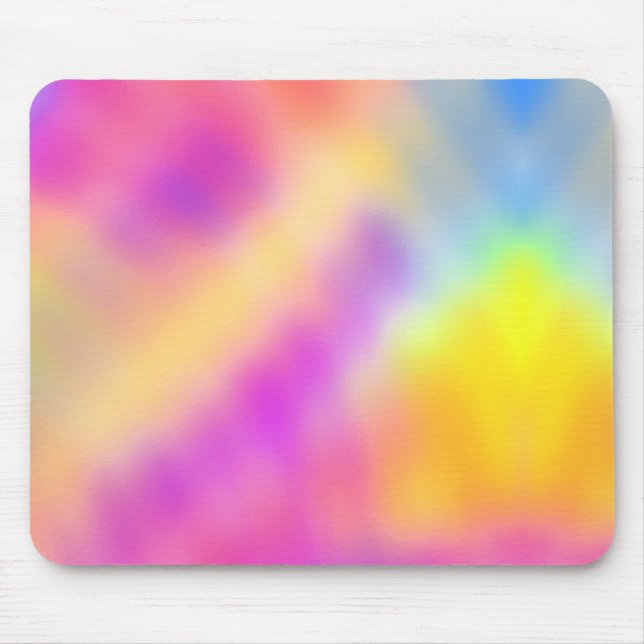 Pastel Iridescent Colorful Gradient Design Mouse Pad (Front)