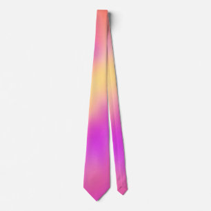 Pastel Iridescent Colorful Gradient Design Neck Tie