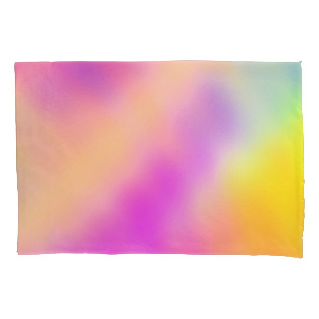 Pastel Iridescent Colorful Gradient Design Pillow Case (Front)