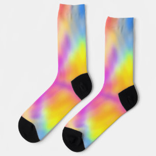 Pastel Iridescent Colorful Gradient Design Socks