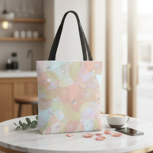 Pastel Iridescent Holographic Liquid Bubbles Tote Bag