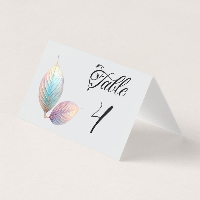 Pastel Iridescent Leaves Wedding Dreamy Pastels (Front)