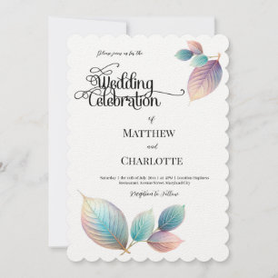 Pastel Iridescent Leaves Wedding Dreamy Pastels