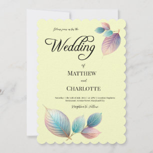 Pastel Iridescent Leaves Wedding Dreamy Pastels
