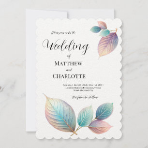Pastel Iridescent Leaves Wedding Dreamy Pastels