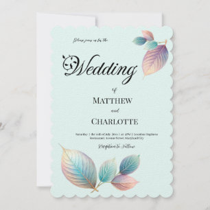Pastel Iridescent Leaves Wedding Dreamy Pastels