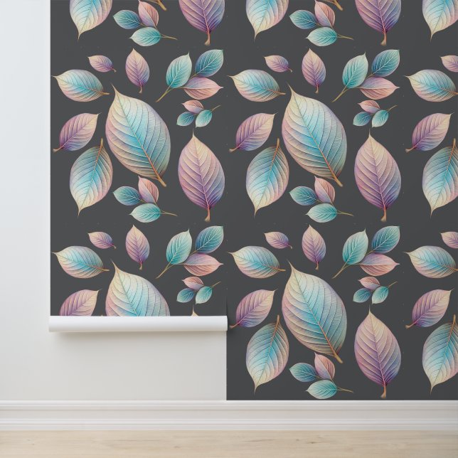 Pastel Iridescent Leaves Wedding Dreamy Pastels Wallpaper (Application)