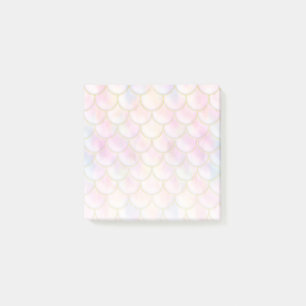 Pastel Iridescent Mermaid Scales Pattern Post-it Notes