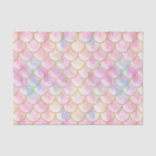 Pastel Iridescent Mermaid Scales Pattern Tissue Paper