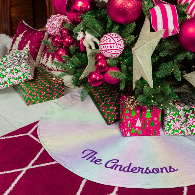 Pastel Iridescent Palette Gradient Brushed Polyester Tree Skirt (Pastel Iridescent Palette Gradient Brushed Polyester Tree Skirt)