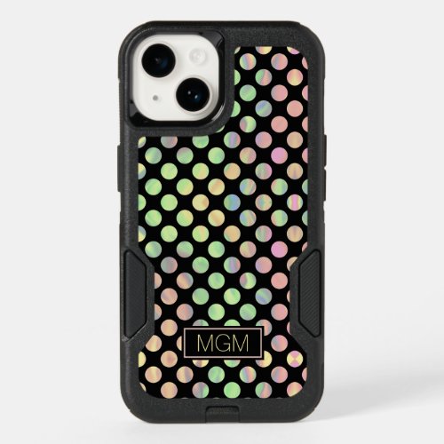 Pastel Iridescent polka dots OtterBox iPhone 14 Case