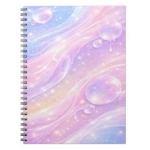 Pastel Iridescent Slime Bubbles Fantasy Notebook