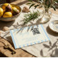 Pastel Italian Blue Stripes Bridal Shower Registry Enclosure Card