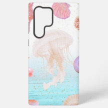 Pastel Jellyfish & Seashell Ocean Aesthetic Phone
