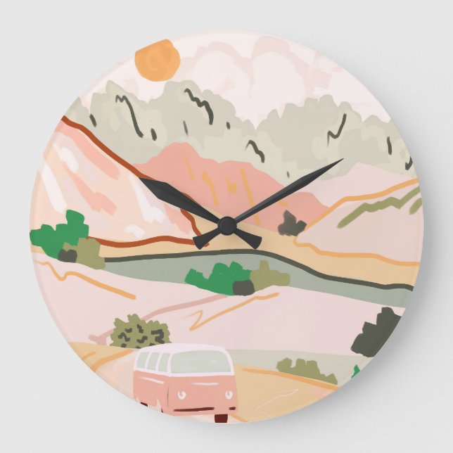 Pastel Journey Large Clock (Front)