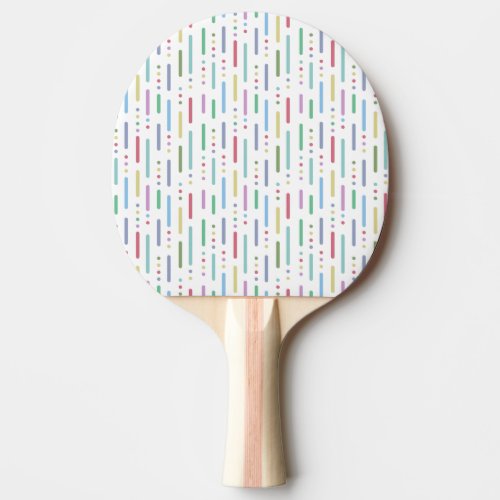 Pastel joy pattern ping pong paddle