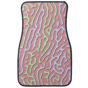 Pastel Kawaii Abstract Colorful Splatter Design Car Floor Mat