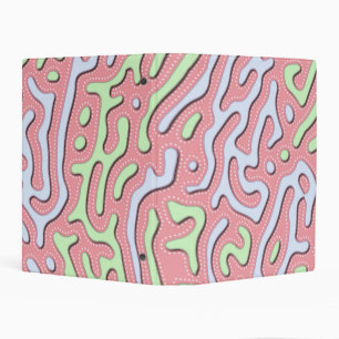 Pastel Kawaii Abstract Colorful Splatter Design Mini Binder