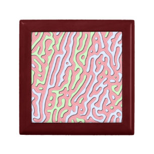 Pastel Kawaii Abstract Colorful Squiggle Design Gift Box