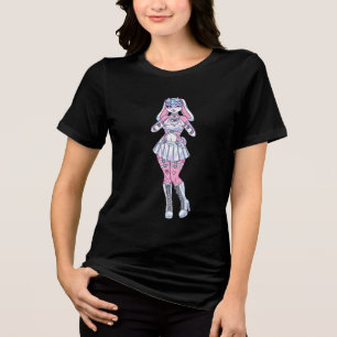 Pastel Kawaii Bunny Girl Furry T-Shirt Tri-Blend Shirt