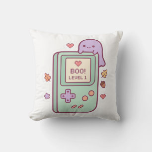 Pastel Kawaii Ghost Gamer Console Pillow