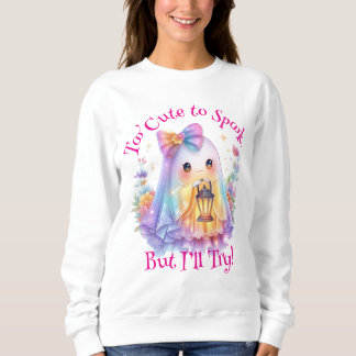 Pastel Kawaii Ghost Women’s Halloween Sweatshirt