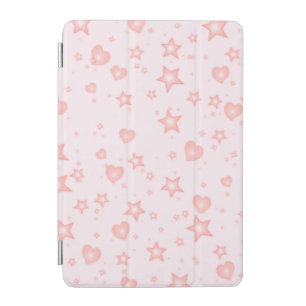 Pastel Kawaii Hearts & Stars – Cute Girly Pink iPad Mini Cover