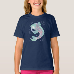 Pastel Koi Fish   Whimsical Folk Art Underwater T-Shirt