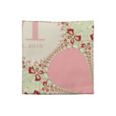Pastel Lacy Fractals Monogram Wedding Napkin (Quarter Fold)