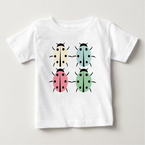Pastel Ladybug Baby T_Shirt
