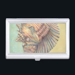Pastel Large Conch Shell Business Card Holder<br><div class="desc">Get this unique multi-colored large Conch seashell image on your next product. This amazing,  cocoa background these two unique seashells. Take the beach with you everywhere you go and imagine the soft ocean breeze.</div>