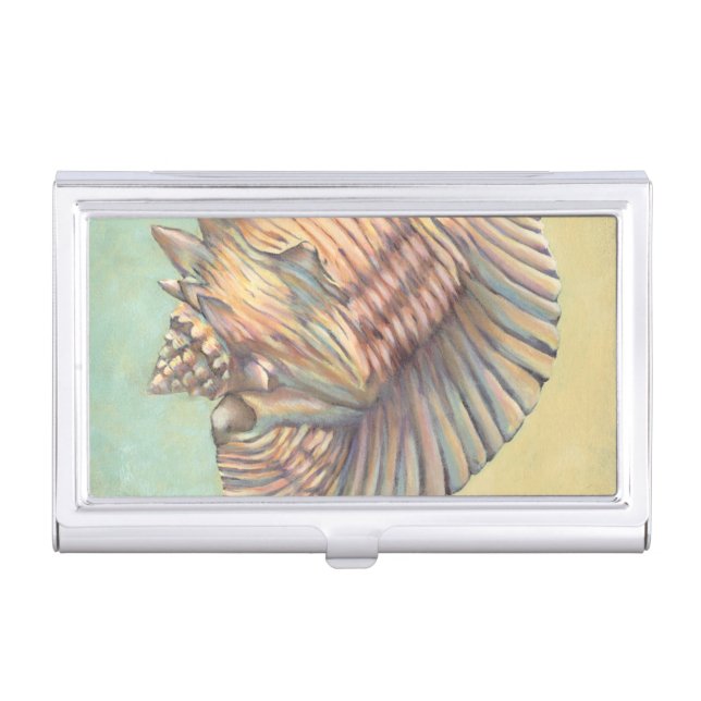 Pastel Large Conch Shell Business Card Holder (Front)