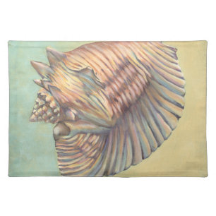 Pastel Large Conch Shell Cloth Placemat