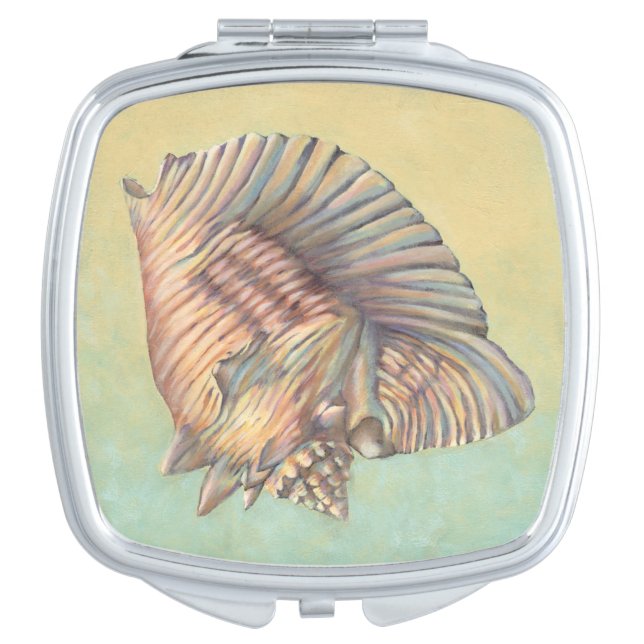 Pastel Large Conch Shell Compact Mirror (Front)
