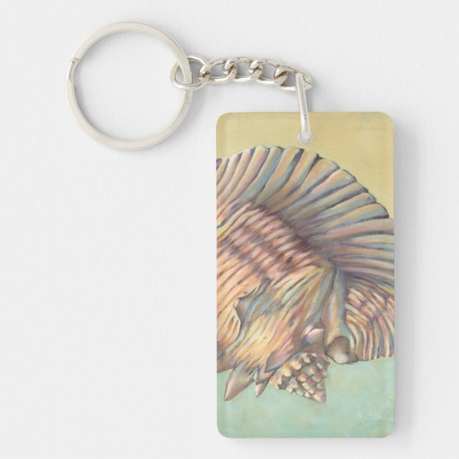 Pastel Large Conch Shell Keychain (Front)
