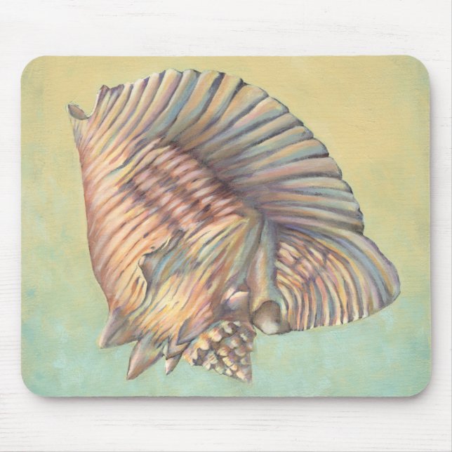 Pastel Large Conch Shell Mouse Pad (Front)