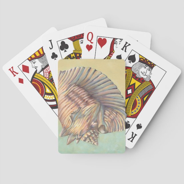 Pastel Large Conch Shell Poker Cards (Back)
