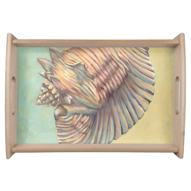 Pastel Large Conch Shell Serving Tray (Front)