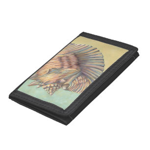 Pastel Large Conch Shell Trifold Wallet