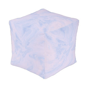 Pastel Lavender Abstract Liquid Ink Pattern Pouf