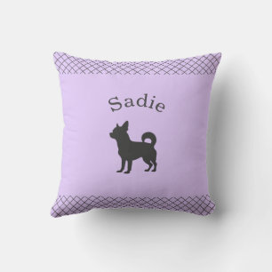 Pastel Lavender Chihuahua   Personalized Matching Throw Pillow