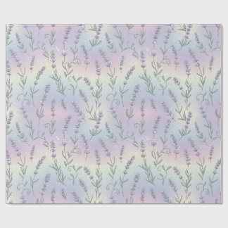 Pastel Lavender Dreams Botanical Pattern Wrapping Paper