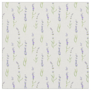 Pastel Lavender Flower Plants Botanical Fabric