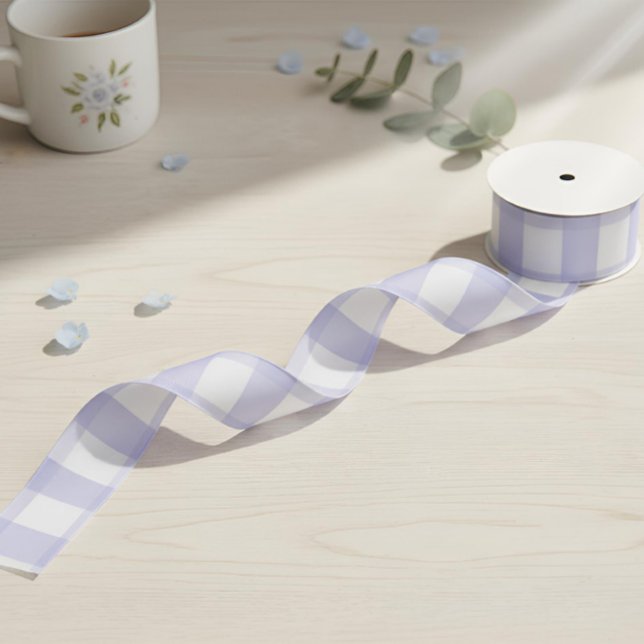 Pastel Lavender Gingham Ribbon (Creator Uploaded)